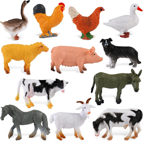 12pcs farm animal toys - 12pcs,