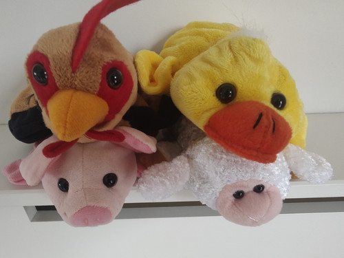 Children hand puppets - children, set