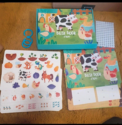 Busy book farm educational - book,