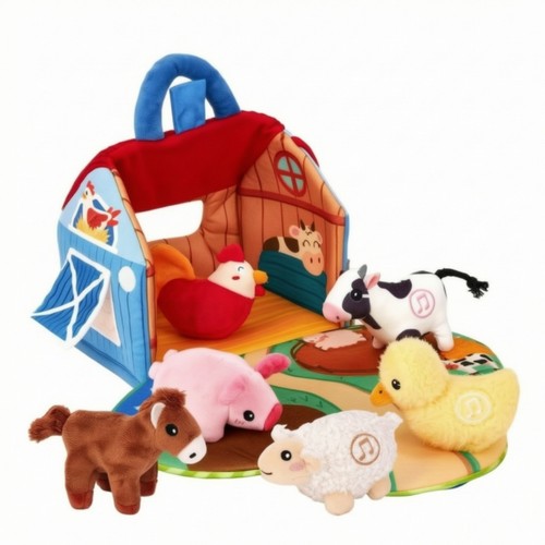Portable barn play set with - barn,