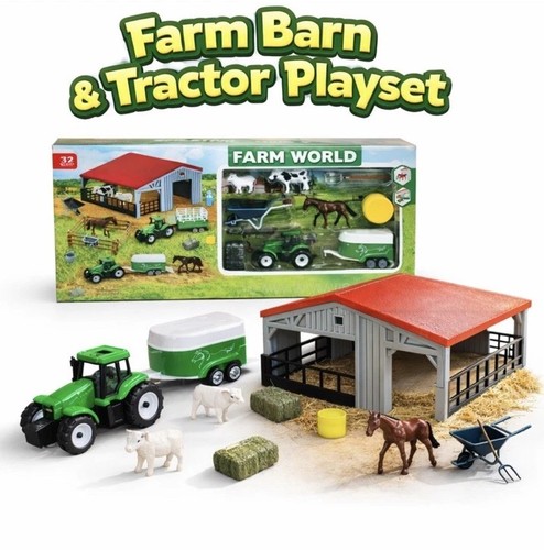 Kids farm barn tractor - barn,