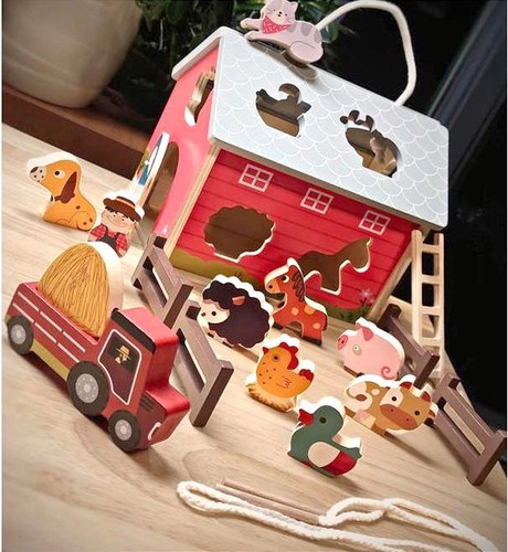 Wooden farmhouse threading - wooden,