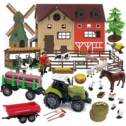 136pcs farm animals toys set - animals,
