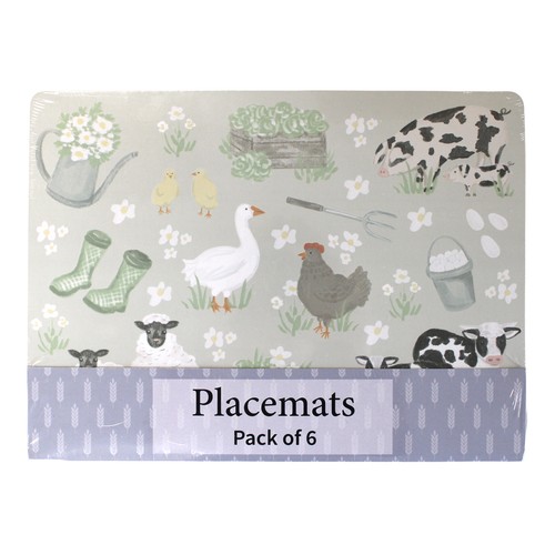 Farm animals cork placemats - cork,