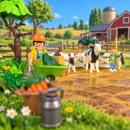 Playmobil cow calf farm - cow, &
