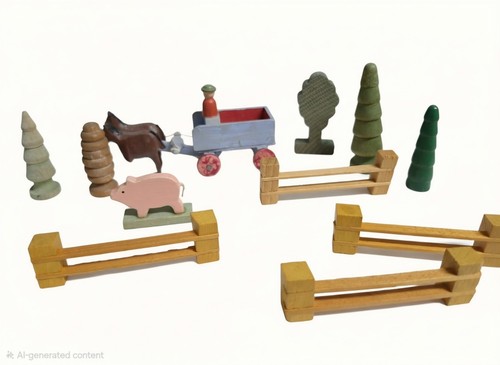 Vintage erzebirge wooden farm - vintage,