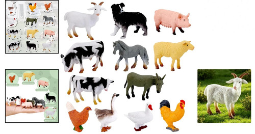 12pcs realistic plastic mini - 12pcs,