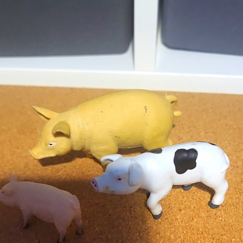Set plastic farm pig 2 - set,