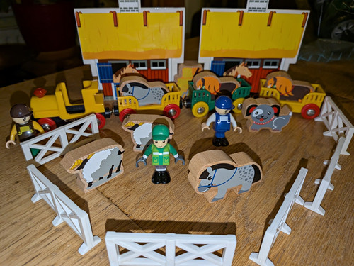 Brio wooden farm train - farm,