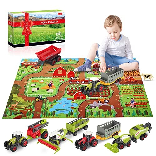 Farm tractor set piece - farm,