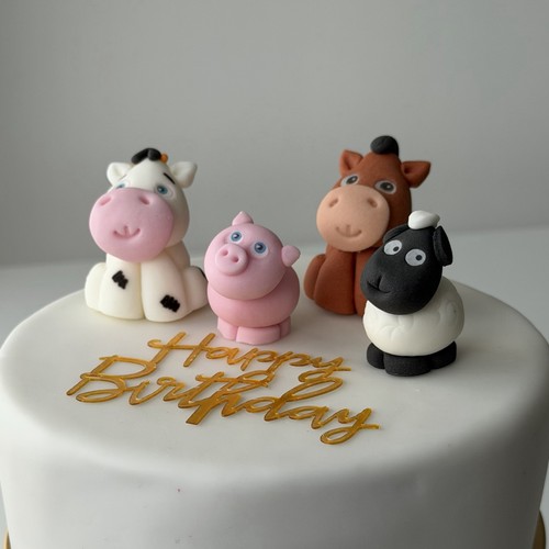 Farm animals cake - cake, set