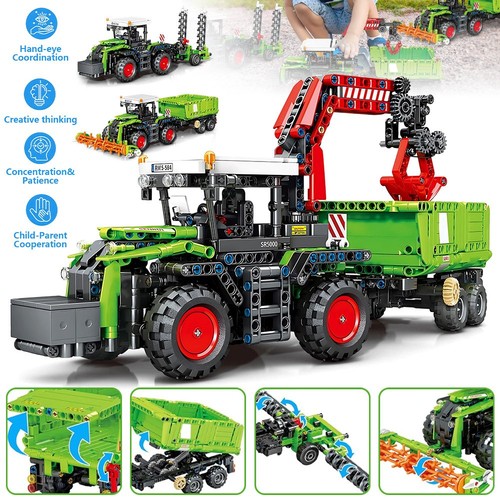 Farm tractor building - tractor, blocks