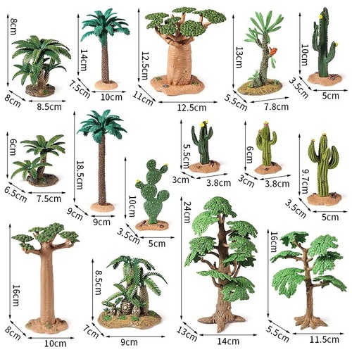 Toy trees plants model - model, set