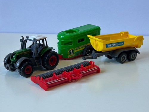 Farm tractor set cow tipping - farm,