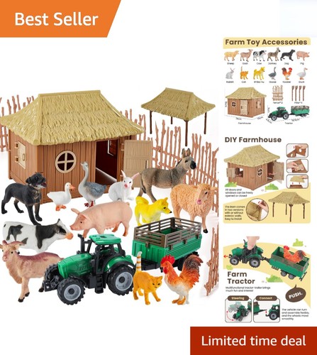 Realistic farm animals - farm, set