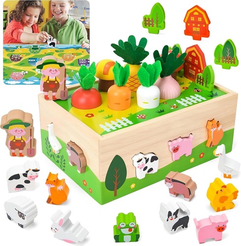 Wooden farm toy set - wooden,