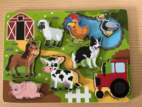 Wooden farm animals set - animals,