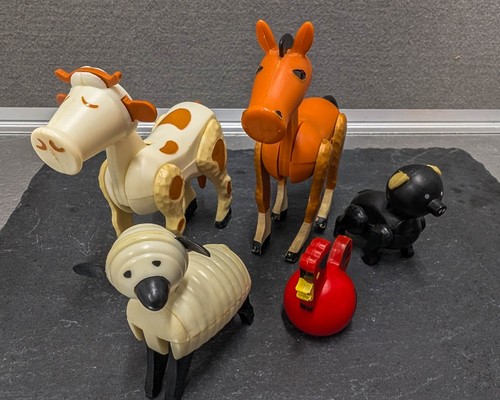 Vintage plastic farm - toy, set