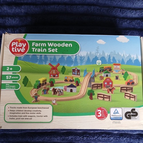 Playtive farm wooden train set - farm,