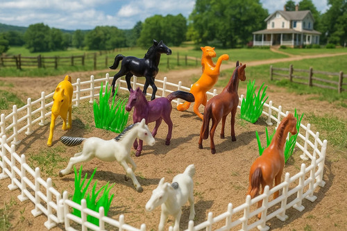 8pcs horse pony toy - pony, figures