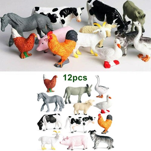12pcs realistic plastic mini - 12pcs,